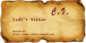 Czár Viktor névjegykártya